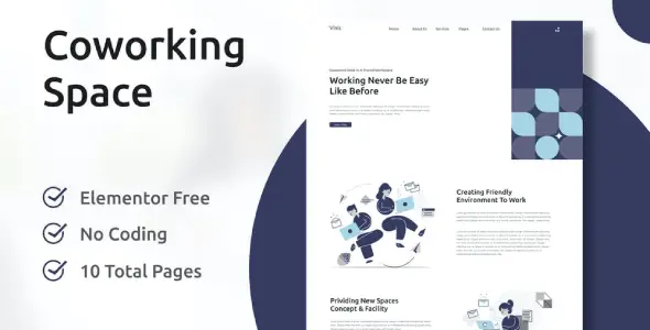 Vinic – Coworking Space Elementor Template Kit