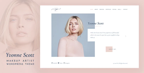 Yvonne – Makeup Artist WordPress Theme
